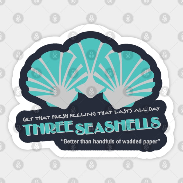 The Three Seashells Sticker by Meta Cortex